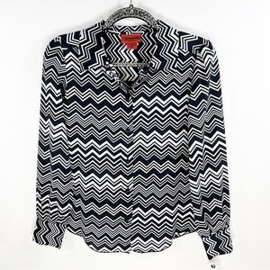 Missoni For Target Chevron Print Blouse Size XS NWT
